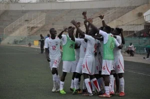 Les Etalons juniors célébrant leur but